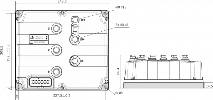 1000A 24V AC Motor Controller A6E For Counter Balance Truck,Sightseeing ...