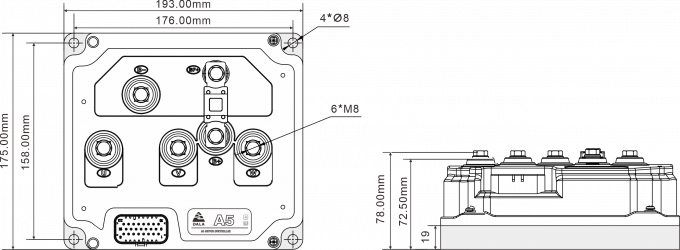 Traction Induction Motor Speed Controller 36v 48v 72V Current Max 400A ...